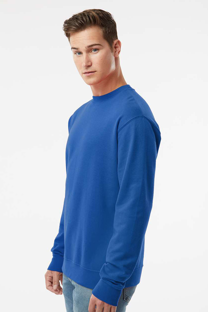 Independent Trading Company SS3000 Mens Crewneck Sweatshirt Royal Blue Model Side