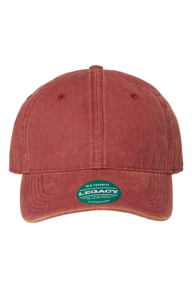 Legacy OFAST Mens Old Favorite Solid Twill Hat Cardinal Red Flat Front