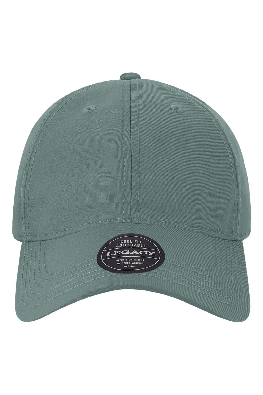 Legacy Hats CFA Mens Cool Fit Moisture Wicking Adjustable Hat Steel Blue Flat Front