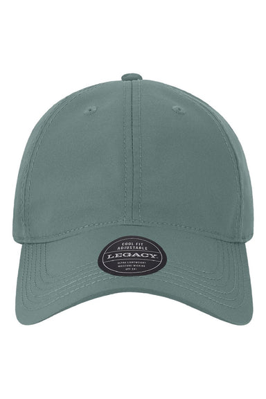 Legacy Hats CFA Mens Cool Fit Moisture Wicking Adjustable Hat Steel Blue Flat Front
