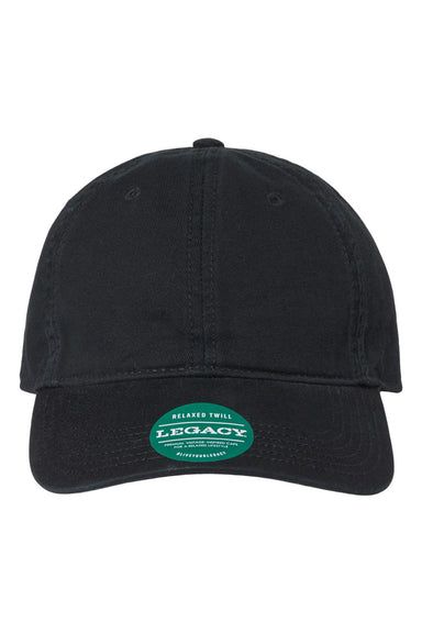 Legacy EZA Mens Relaxed Twill Dad Hat Black Flat Front