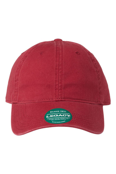 Legacy EZA Mens Relaxed Twill Dad Hat Cardinal Red Flat Front