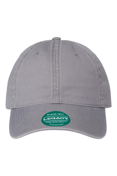 Legacy EZA Mens Relaxed Twill Dad Hat Grey Flat Front
