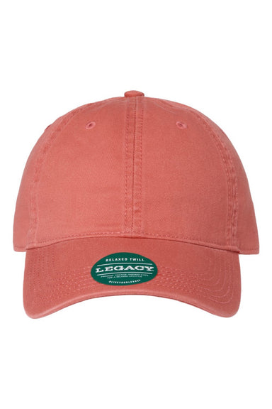 Legacy Hats EZA Mens Relaxed Twill Adjustable Dad Hat Nantucket Red Flat Front