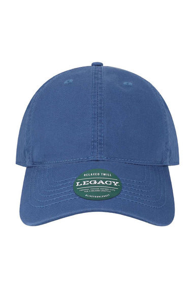 Legacy Hats EZA Mens Relaxed Twill Adjustable Dad Hat Royal Blue Flat Front