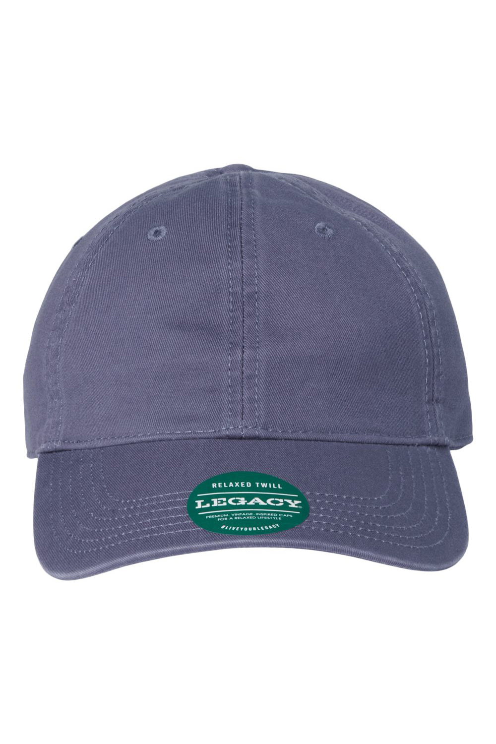 Legacy EZA Mens Relaxed Twill Dad Hat Slate Blue Flat Front