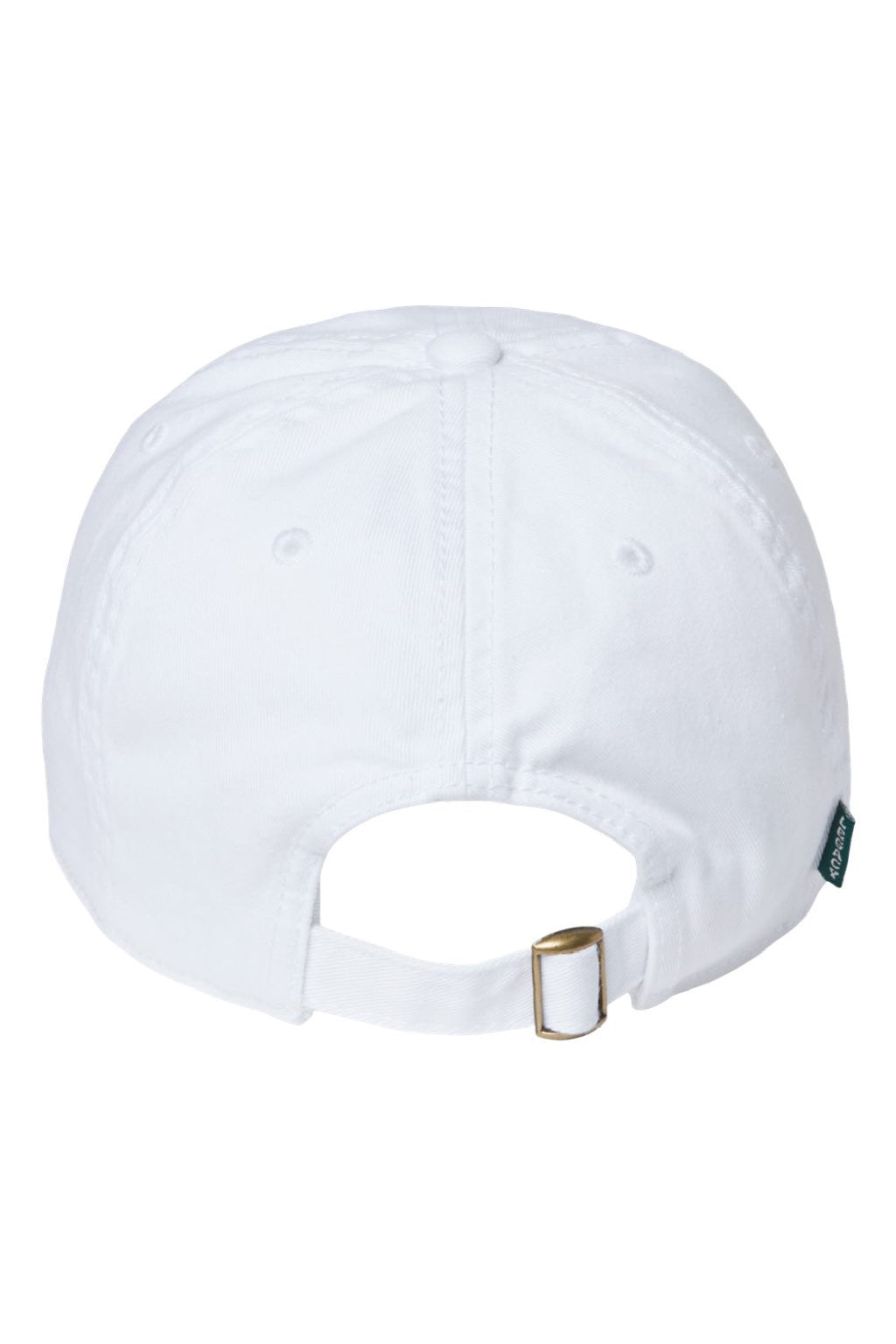 Legacy Hats EZA Mens Relaxed Twill Adjustable Dad Hat White Flat Back