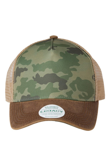 Legacy OFAFP Mens Old Favorite 5 Panel Trucker Hat Army Camo/Brown/Khaki Flat Front