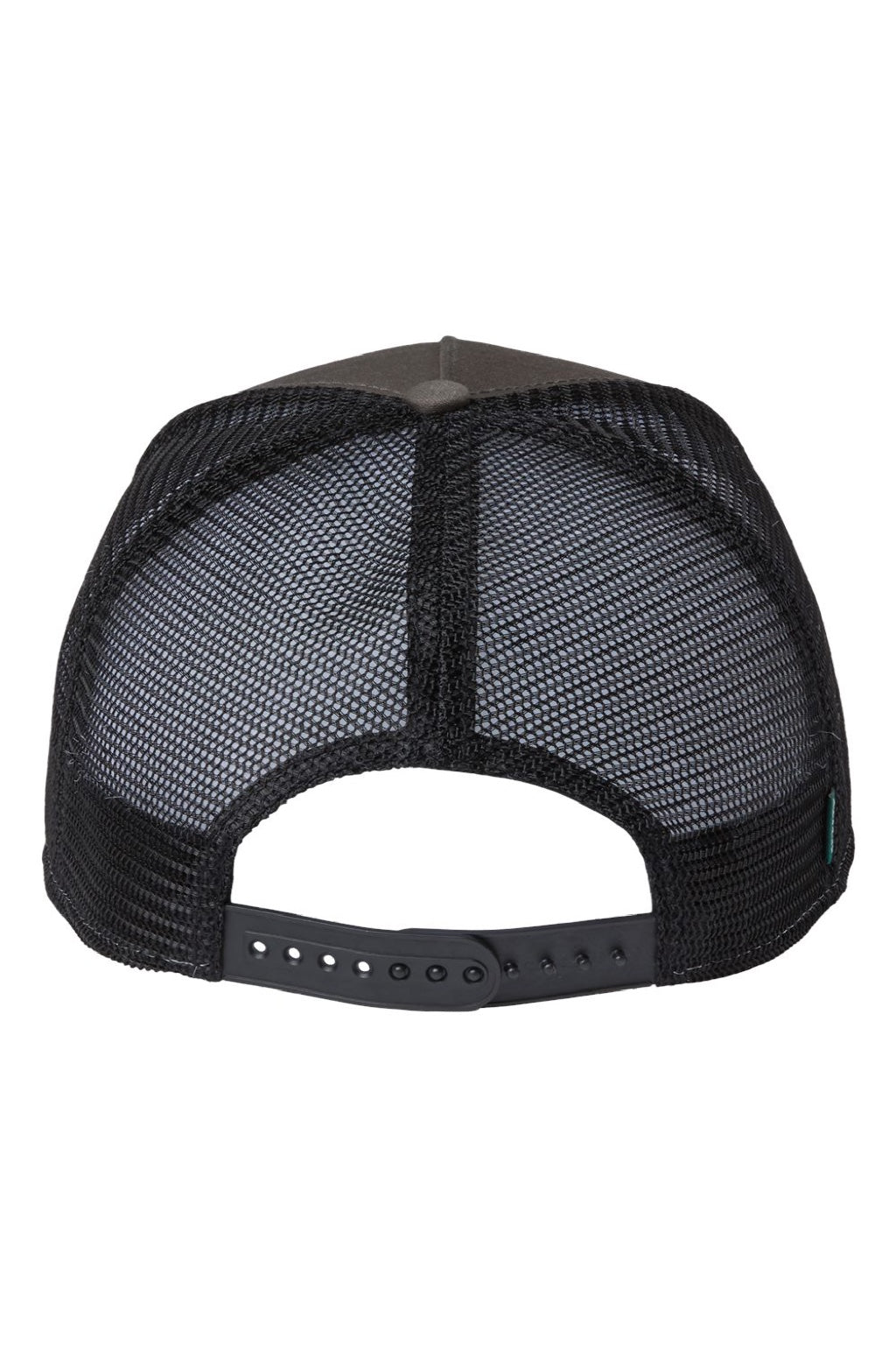 Legacy Hats ROADIE Mens 5 Panel Trucker Snapback Hat Charcoal Slub/Black Flat Back