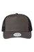 Legacy Hats ROADIE Mens 5 Panel Trucker Snapback Hat Charcoal Slub/Black Flat Front