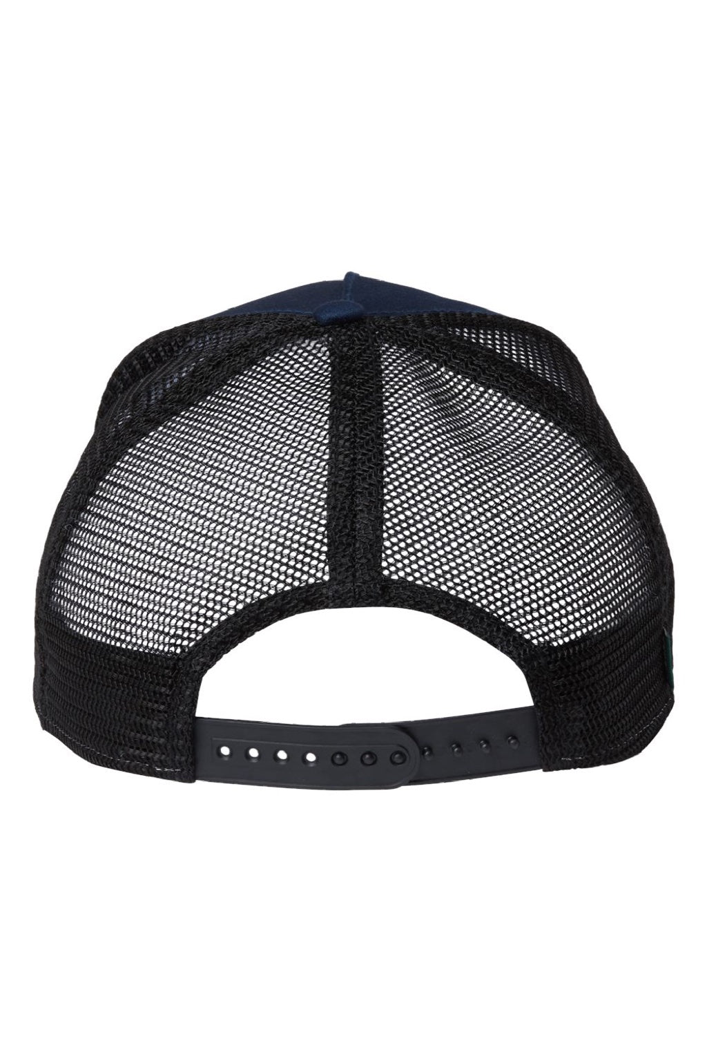 Legacy Hats ROADIE Mens 5 Panel Trucker Snapback Hat Navy Blue Slub/Black Flat Back