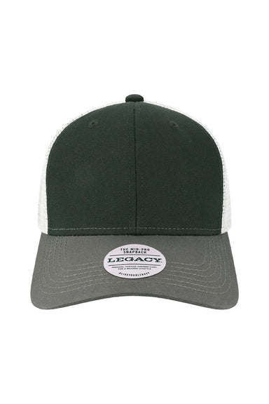 Legacy Hats MPS Mens Mid Pro Snapback Trucker Hat Black/Dark Grey/Silver Grey Flat Front