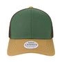 Legacy Mens Mid Pro Snapback Trucker Hat - Dark Green/Camel/Brown - NEW