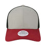 Legacy Hats Mens Mid Pro Snapback Trucker Hat - Grey/Burgundy/Black - Closeout