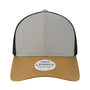 Legacy Mens Mid Pro Snapback Trucker Hat - Grey/Caramel/Black - NEW