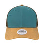 Legacy Mens Mid Pro Snapback Trucker Hat - Marine Green/Camel/Brown - NEW