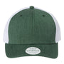 Legacy Mens Mid Pro Snapback Trucker Hat - Melange Dark Green/White - NEW