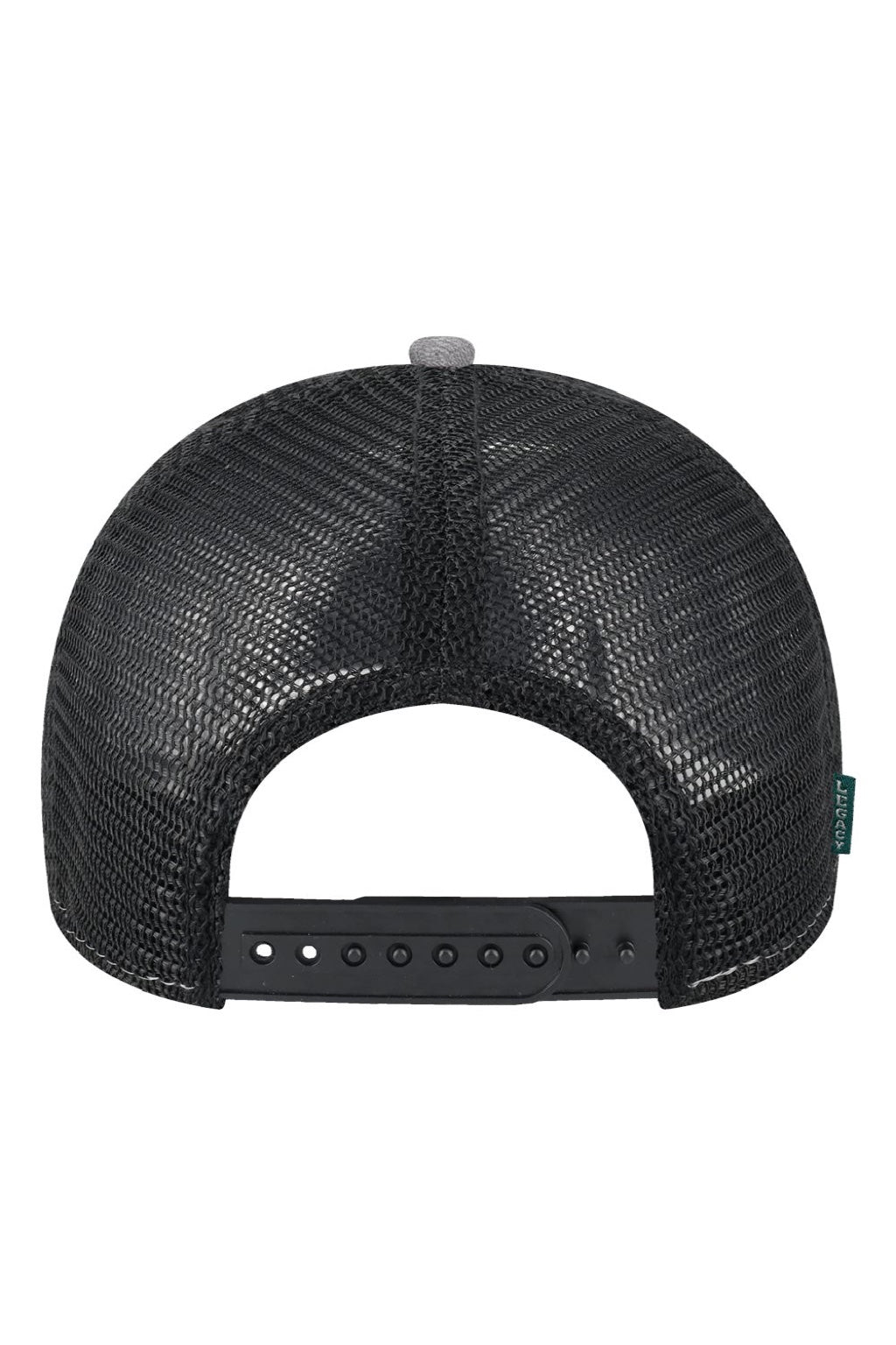 Legacy Hats MPS Mens Mid Pro Snapback Trucker Hat Melange Grey/Black Flat Back