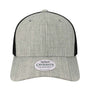Legacy Hats Mens Mid Pro Snapback Trucker Hat - Melange Grey/Black