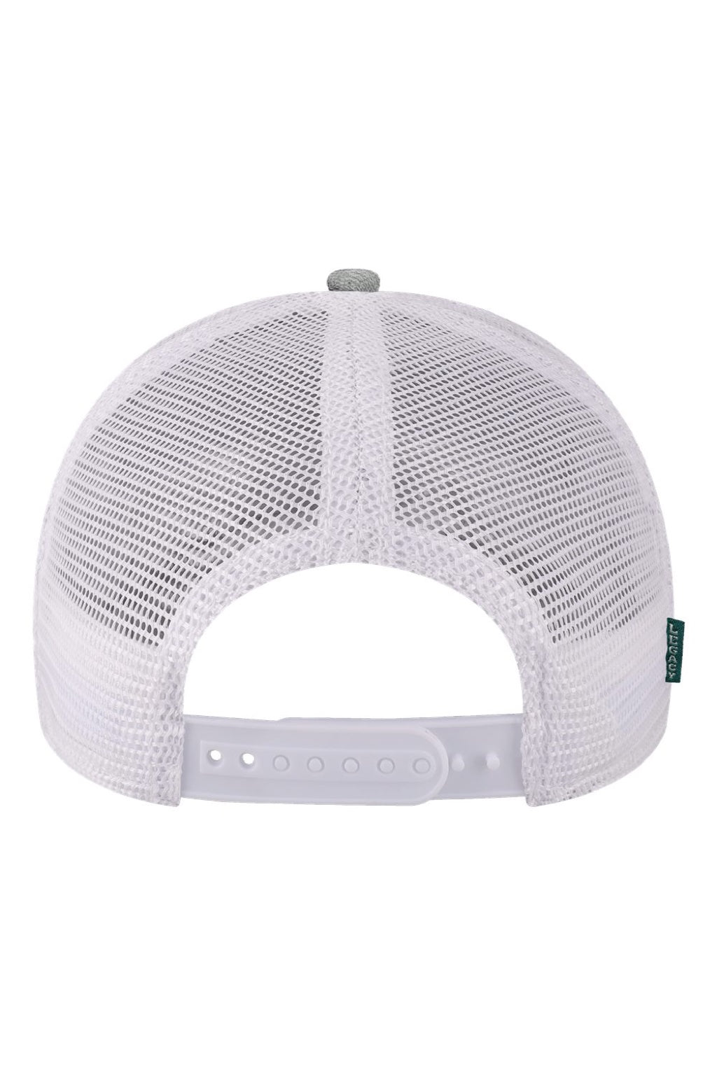 Legacy Hats MPS Mens Mid Pro Snapback Trucker Hat Melange Grey/White Flat Back