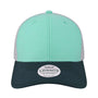 Legacy Mens Mid Pro Snapback Trucker Hat - Mint Green/Navy Blue/Silver Grey - NEW