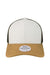 Legacy Hats MPS Mens Mid Pro Snapback Trucker Hat White/Caramel/Brown Flat Front