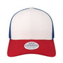 Legacy Mens Mid Pro Snapback Trucker Hat - White/Red/Royal Blue - NEW