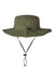 The Game Hats GB400 Mens Ultralight UPF 30+ Boonie Hat Army Green Flat Back
