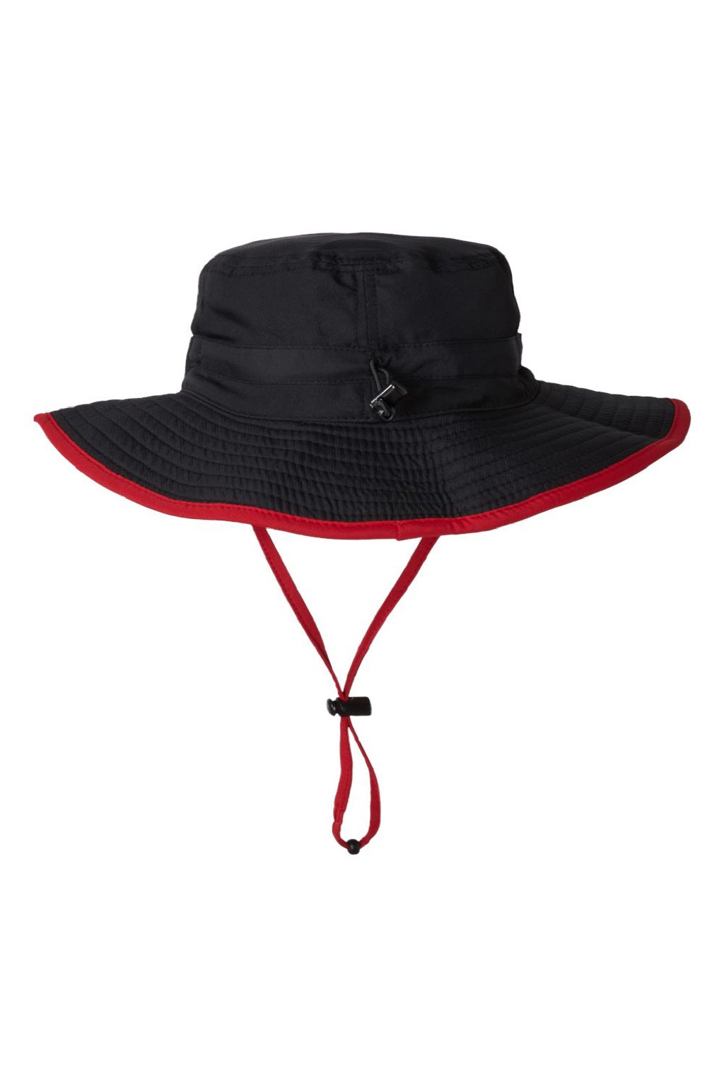 The Game Hats GB400 Mens Ultralight UPF 30+ Boonie Hat Black/Red Flat Back
