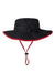 The Game Hats GB400 Mens Ultralight UPF 30+ Boonie Hat Black/Red Flat Back