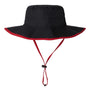The Game Hats Mens Ultralight UPF 30+ Boonie Hat - Black/Red