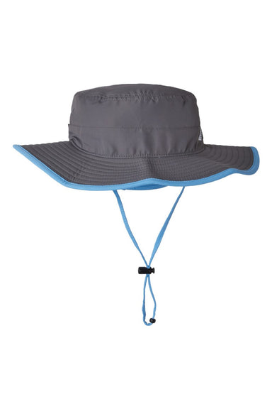 The Game Hats GB400 Mens Ultralight UPF 30+ Boonie Hat Dark Grey/Columbia Blue Flat Front