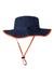 The Game Hats GB400 Mens Ultralight UPF 30+ Boonie Hat Navy Blue/Orange Flat Back