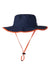The Game Hats GB400 Mens Ultralight UPF 30+ Boonie Hat Navy Blue/Orange Flat Front