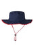 The Game Hats GB400 Mens Ultralight UPF 30+ Boonie Hat Navy Blue/Red Flat Front