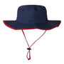 The Game Mens Ultralight UPF 30+ Boonie Hat - Navy Blue/Red - NEW