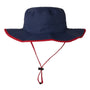 The Game Hats Mens Ultralight UPF 30+ Boonie Hat - Navy Blue/Red