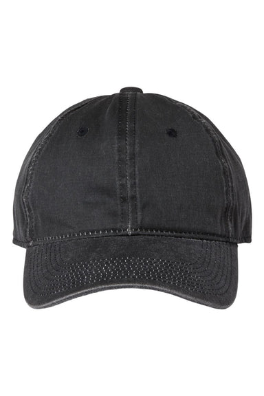 The Game GB425 Mens Rugged Blend Hat Black Flat Front