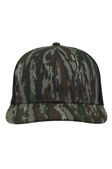 The Game GB452C Mens Everyday Camo Trucker Hat Realtree Original/Black Flat Front