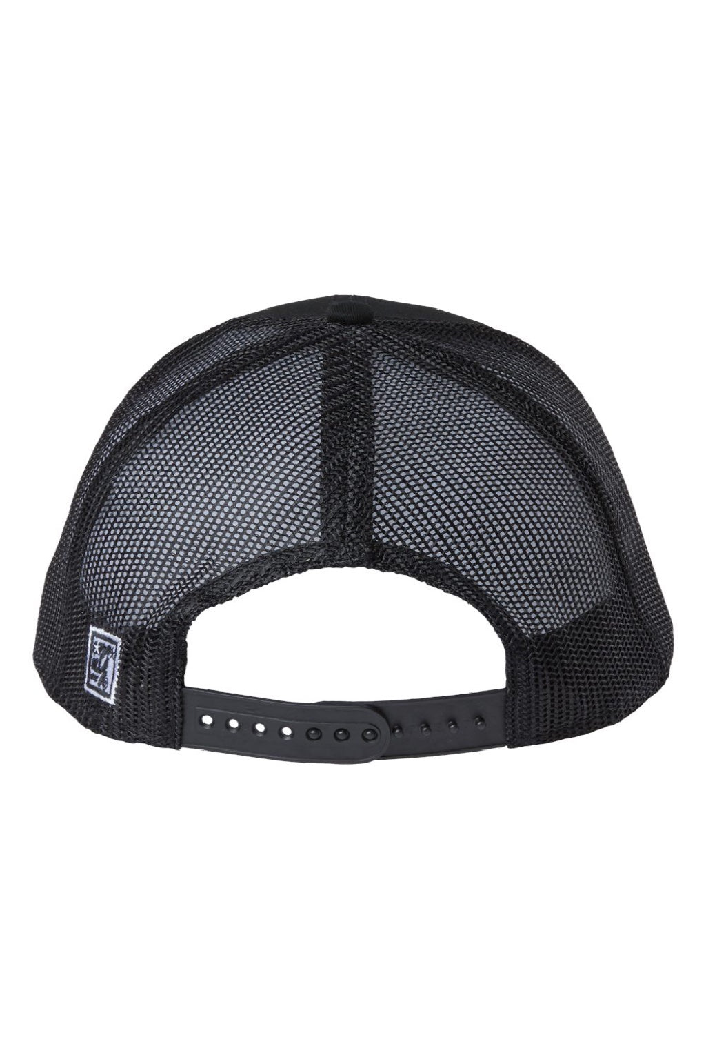 The Game Hats GB452E Mens Everyday Snapback Trucker Hat Black Flat Back