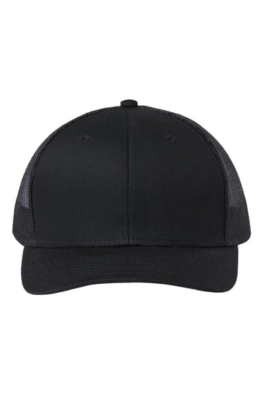 The Game Hats GB452E Mens Everyday Snapback Trucker Hat Black Flat Front