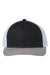 The Game Hats GB452E Mens Everyday Snapback Trucker Hat Black/Grey/White Flat Front