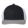 The Game Hats Mens Everyday Snapback Trucker Hat - Black/Grey/White