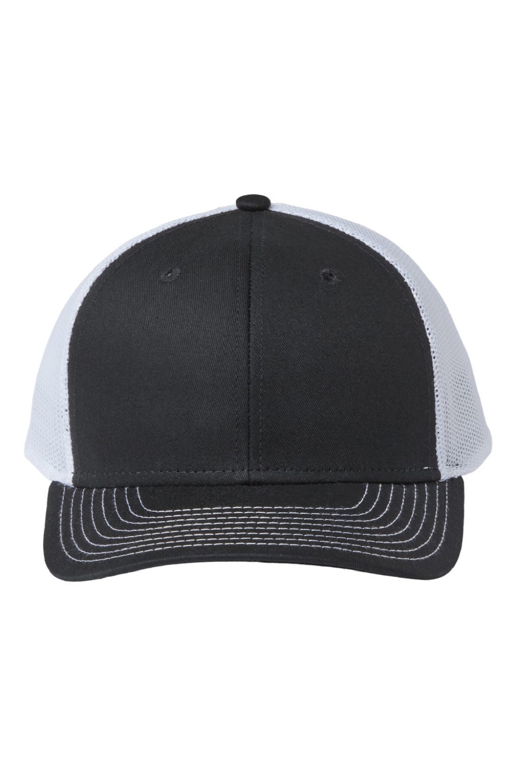 The Game Hats GB452E Mens Everyday Snapback Trucker Hat Black/White Flat Front