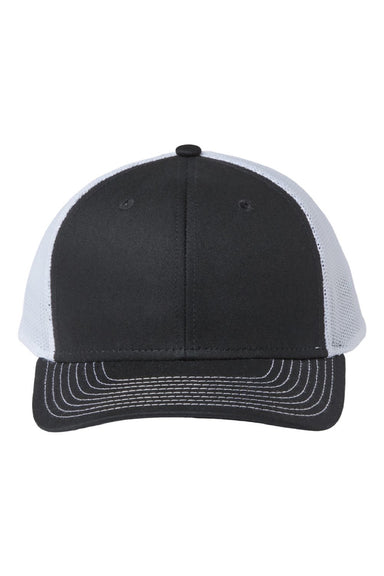 The Game Hats GB452E Mens Everyday Snapback Trucker Hat Black/White Flat Front