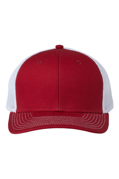 The Game Hats GB452E Mens Everyday Snapback Trucker Hat Cardinal Red/White Flat Front