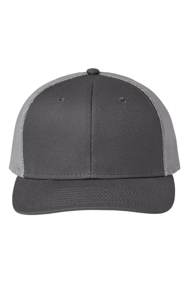The Game GB452E Mens Everyday Trucker Hat Charcoal Grey/Grey Flat Front