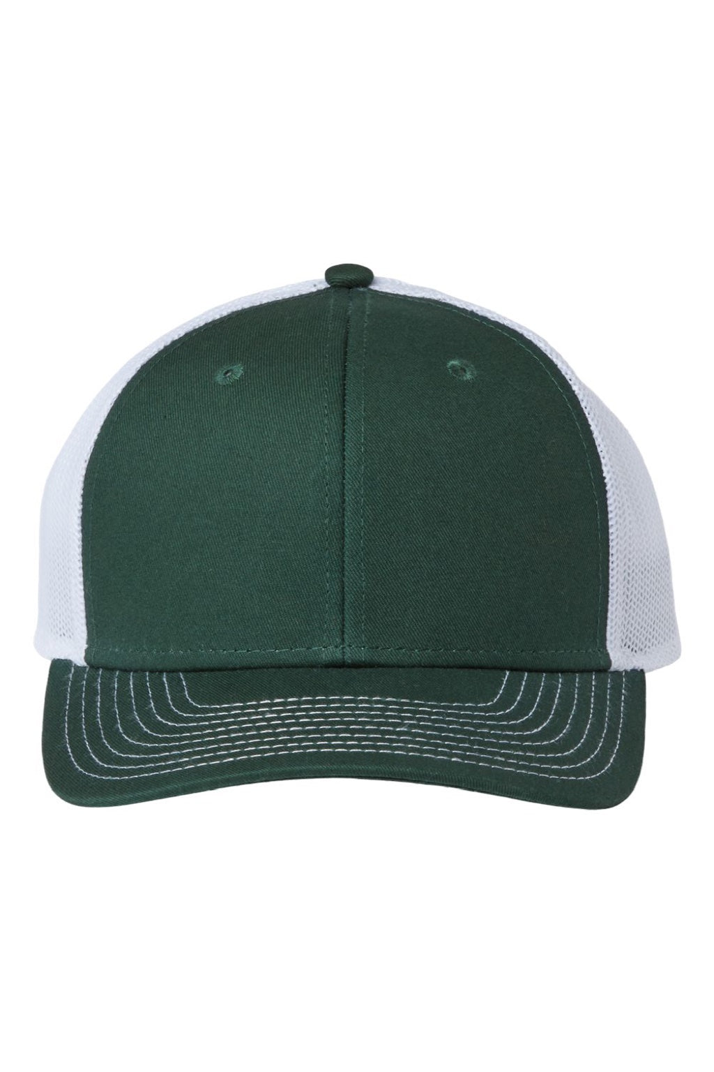 The Game Hats GB452E Mens Everyday Snapback Trucker Hat Dark Green/White Flat Front