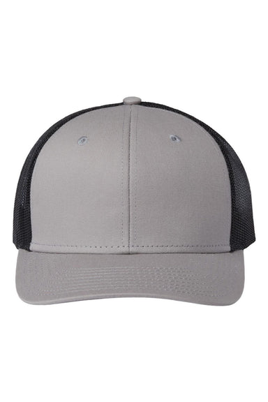 The Game Hats GB452E Mens Everyday Snapback Trucker Hat Grey/Black Flat Front