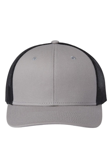 The Game GB452E Mens Everyday Trucker Hat Grey/Black Flat Front